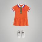 Burberry Burberry Stretch Cotton Polo Dress, Size: 2y, Orange