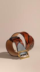 Burberry Snakeskin Intarsia Waist Belt