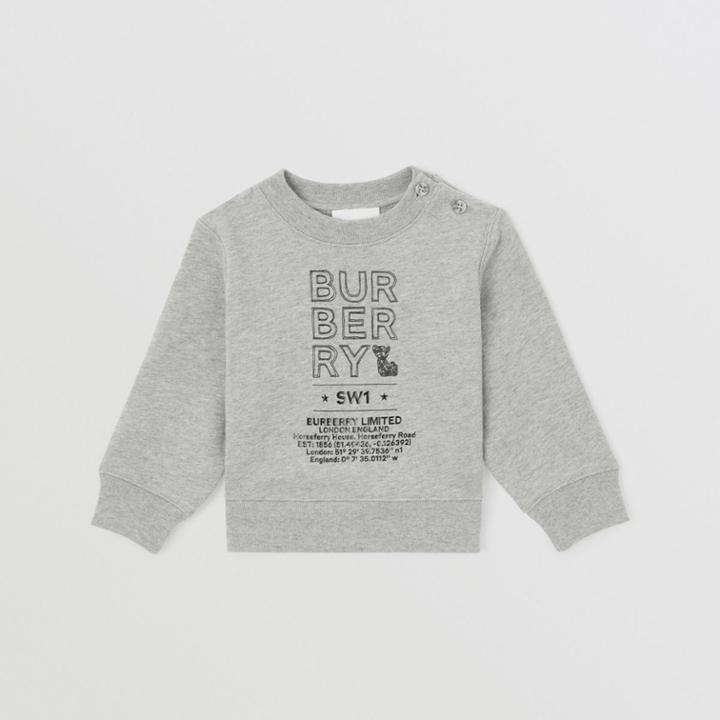 Burberry Burberry Childrens Logo Sketch Print Cotton Sweatshirt, Size: 12m