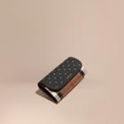 Burberry Studded Leather And House Check Continental Wallet