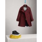 Burberry Burberry Technical Wool Cashmere Double-breasted Coat, Size: 8y, Red