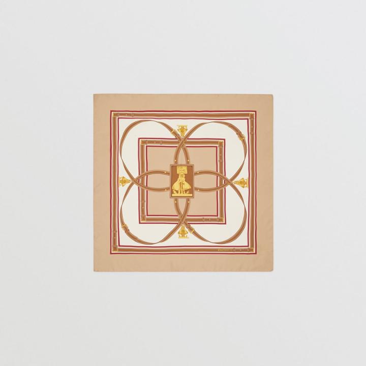 Burberry Burberry Archive Scarf Print Silk Square Scarf, Brown