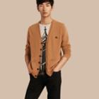 Burberry Burberry V-neck Cashmere Cardigan, Size: L, Beige