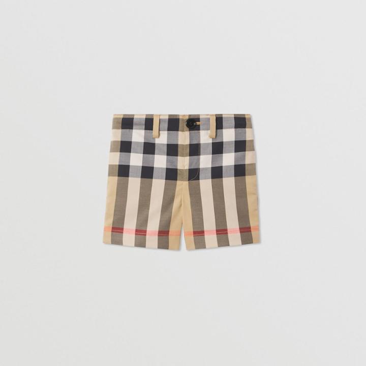 Burberry Burberry Childrens Check Stretch Cotton Tailored Shorts, Size: 2y