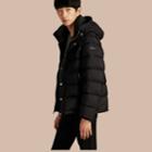 Burberry Burberry Down-filled Hooded Jacket With Detachable Sleeves, Size: Xxl, Black