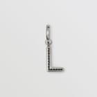 Burberry Burberry Leather-topstitched 'l' Alphabet Charm, Grey