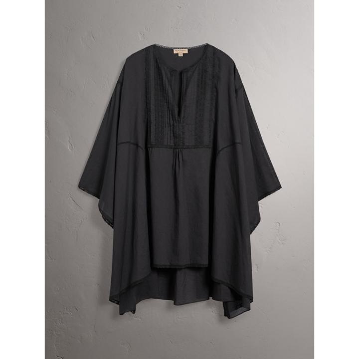 Burberry Burberry Lace Detail Cotton Kaftan, Size: S-m