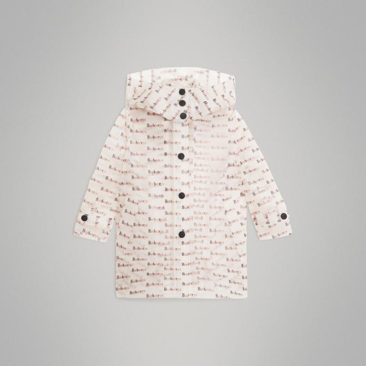 Burberry Burberry Detachable Hood Logo Print Car Coat, Size: 14y, Multicolour