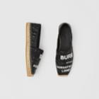 Burberry Burberry Horseferry Print Quilted Leather Espadrilles, Size: 35, Black