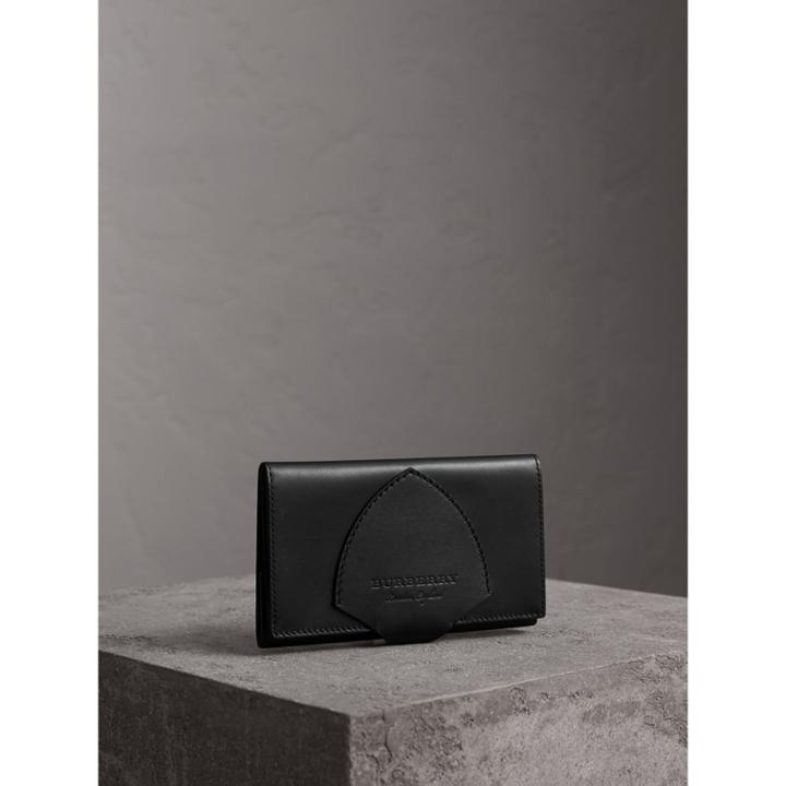 Burberry Burberry Equestrian Shield Leather Continental Wallet, Pink