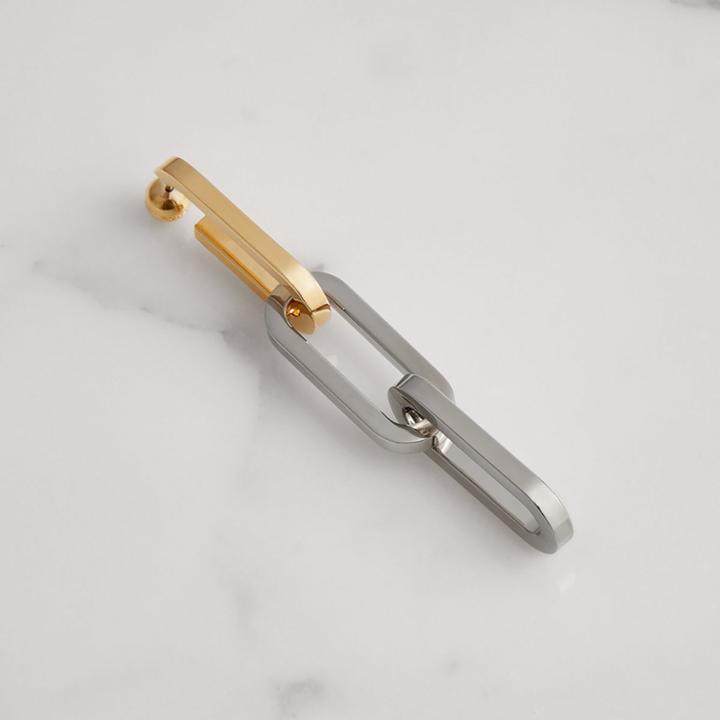 Burberry Burberry Gold And Palladium-plated Double-link Drop Earring