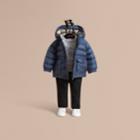 Burberry Burberry Shower-resistant Hooded Puffer Jacket, Size: 12m, Blue