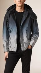Burberry Brit Dip Dye Technical Jacket With Detachable Hood