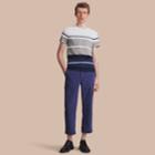 Burberry Burberry Striped Cotton T-shirt, Size: L, Blue