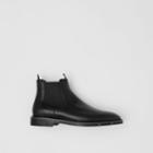 Burberry Burberry Logo Detail Leather Chelsea Boots, Size: 42.5, Black