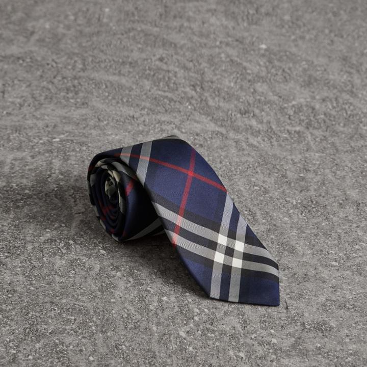 Burberry Burberry Modern Cut Vintage Check Silk Tie, Blue