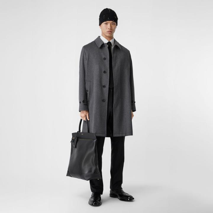 Burberry Burberry Cashmere Car Coat, Size: 38, Grey