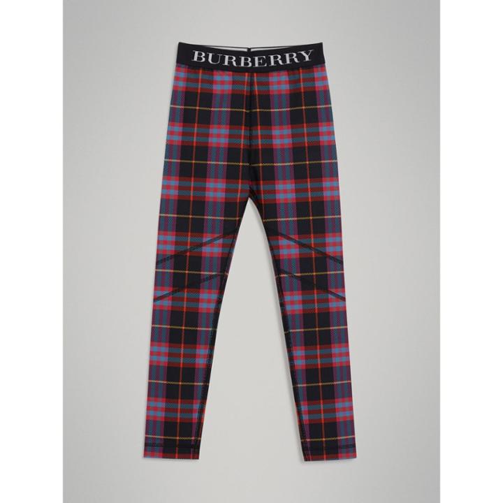 Burberry Burberry Tartan Stretch Jersey Leggings, Size: 14y, Pink