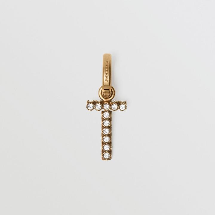 Burberry Burberry Crystal 't' Alphabet Charm, Yellow