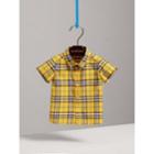 Burberry Burberry Childrens Short-sleeve Check Cotton Shirt, Size: 3y, Yellow
