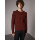 Burberry Burberry Wool Cashmere Mohair Tweed Sweater, Red