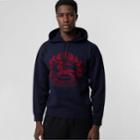 Burberry Burberry Crest Merino Wool Blend Jacquard Hoodie, Blue