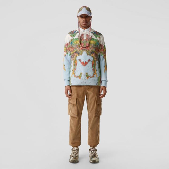 Burberry Burberry Map Print Cotton Sweater, Size: Xl