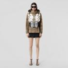 Burberry Burberry Vintage Check And Slogan Print Hooded Jacket, Size: 02