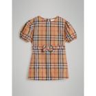 Burberry Burberry Gathered Sleeve Vintage Check Cotton Dress, Size: 4y