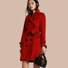 Burberry Burberry Sandringham Fit Cashmere Trench Coat, Size: 06, Red