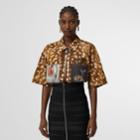 Burberry Burberry Short-sleeve Deer Print Cotton Shirt, Size: 04, Yellow