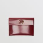 Burberry Burberry D-ring Patent Leather Pouch With Zip Coin Case, Red