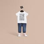 Burberry Burberry Waves And Eye Graphic Print Cotton T-shirt, Size: 3y, White