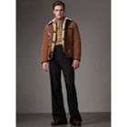 Burberry Burberry Sketch Print Shearling Jacket, Size: 36