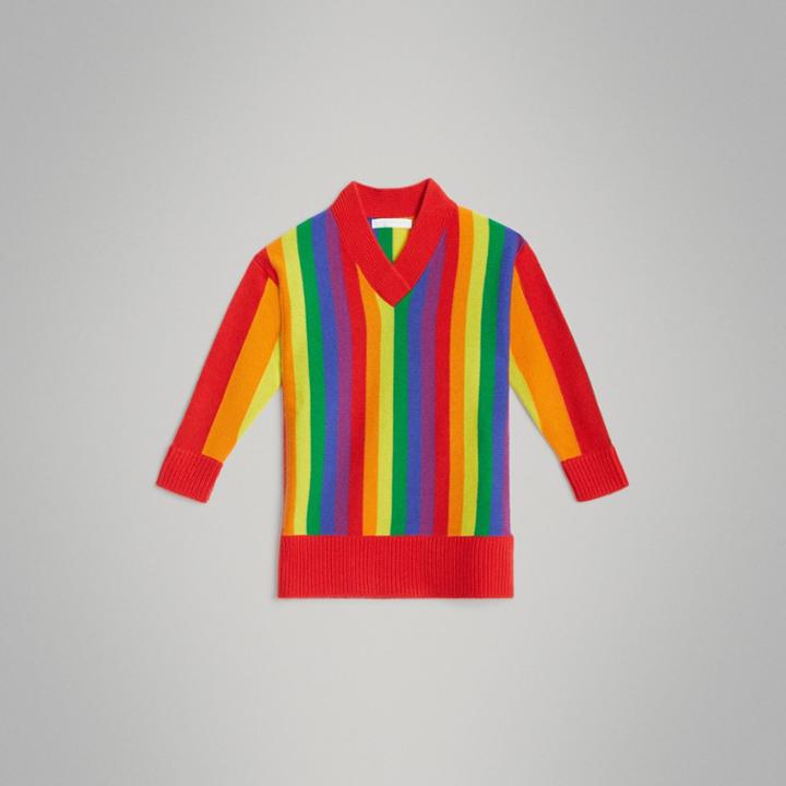 Burberry Burberry Striped Wool Cashmere Sweater, Size: 12y, Multicolour