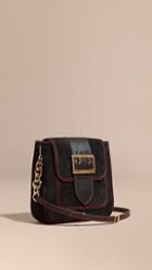 Burberry The Medium Buckle Bag -square In English Suede And Leather