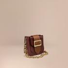 Burberry The Small Square Buckle Bag In Leather And House Check