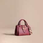 Burberry Burberry The Small Buckle Tote In Grainy Leather, Purple