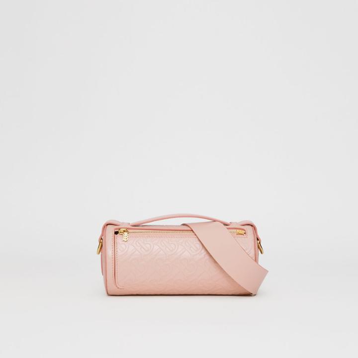 Burberry Burberry The Monogram Leather Barrel Bag, Pink