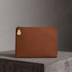 Burberry Burberry Trench Leather Document Case, Brown