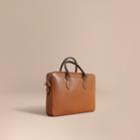 Burberry Burberry London Leather Briefcase, Brown