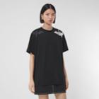 Burberry Burberry Swan Graphic Cotton Oversized T-shirt, Size: L