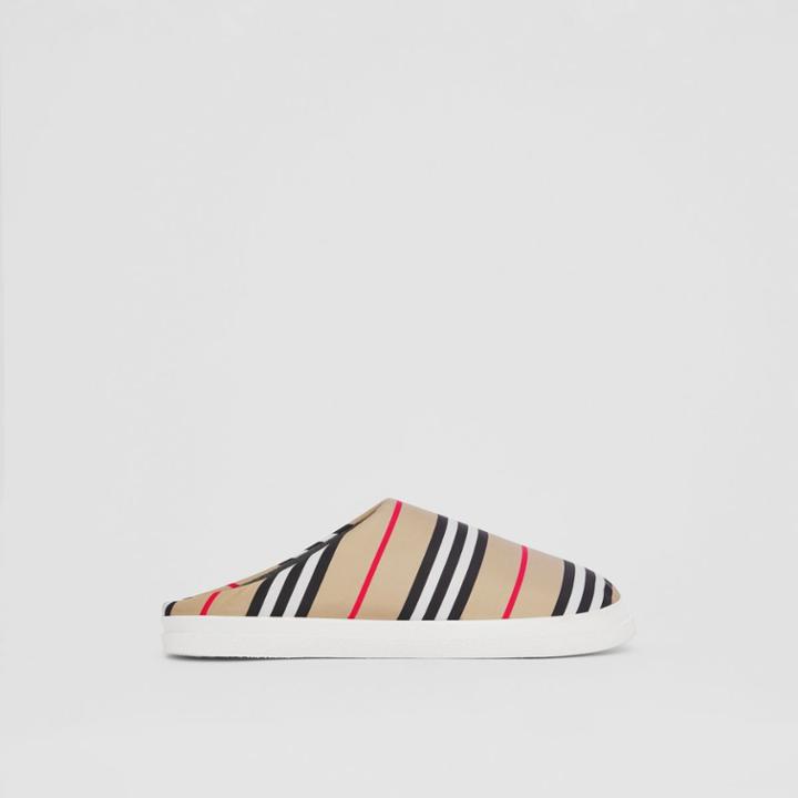 Burberry Burberry Icon Stripe Nylon Slippers, Size: 41
