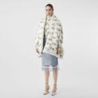 Burberry Burberry Oyster Print Puffer Scarf, White