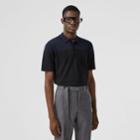 Burberry Burberry Monogram Motif Two-tone Silk Cashmere Polo Shirt, Black