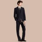 Burberry Burberry Classic Fit Wool Part-canvas Suit, Size: 48r, Blue