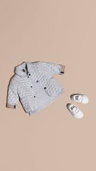 Burberry Burberry Check Detail Diamond Quilted Jacket, Size: 9m, Blue