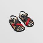 Burberry Burberry Childrens Vintage Check And Leather Sandals, Size: 8