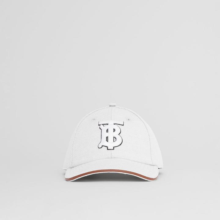 Burberry Burberry Monogram Motif Cotton Linen Canvas Baseball Cap
