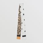 Burberry Burberry Animal Print Silk Skinny Scarf, White